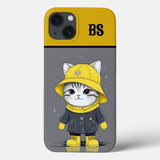 Funny Cat in Rain Boots – cat Humour Case-Mate iPhone Case (Back)