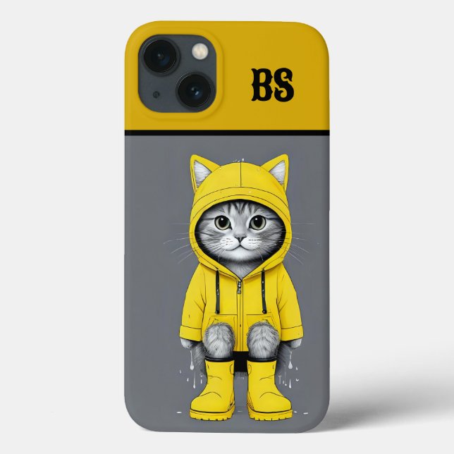 Funny Cat in Rain Boots – cat Humour Case-Mate iPhone Case (Back)