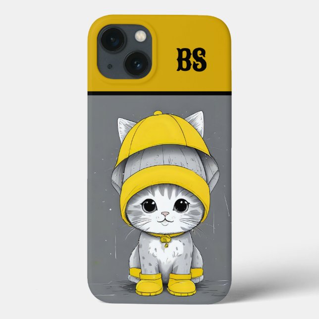 Funny Cat in Rain Boots – cat Humour Case-Mate iPhone Case (Back)