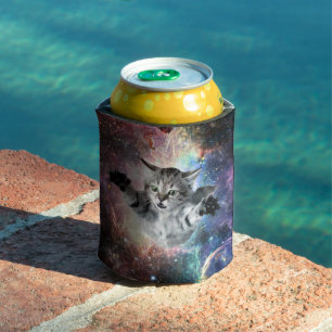 Funny cat in space  can cooler