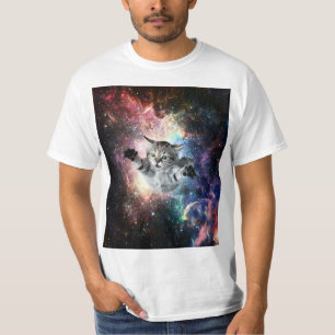 Funny cat in space T-Shirt