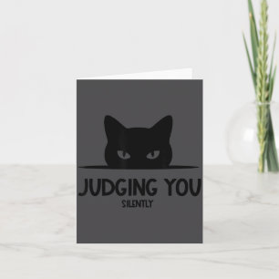 Funny Cat Judging You Silently Thank You Card
