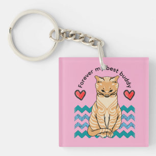 funny cat key ring