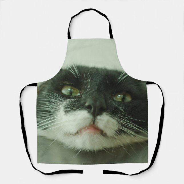 Funny Cat Kitty Pet Photo Apron (Front)