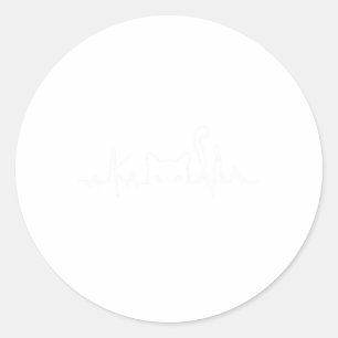 Funny Cat Ladies For Kamala Harris 2024 Heartbeat  Classic Round Sticker