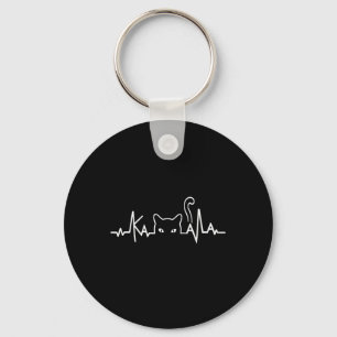Funny Cat Ladies For Kamala Harris 2024 Heartbeat Key Ring