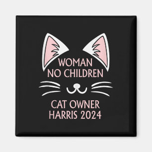Funny Cat Lady Kamala Harris 24 Cat Lover Hallowee Magnet