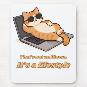 Funny Cat Laptop Shirt – That's Not an Illness, It Mouse Pad