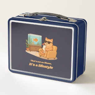 Funny Cat Lifestyle Hoodie – That's Not an Illness Metal Lunch Box