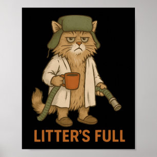 Funny Cat Litter's Full Christmas Cat Xmas Women M Poster