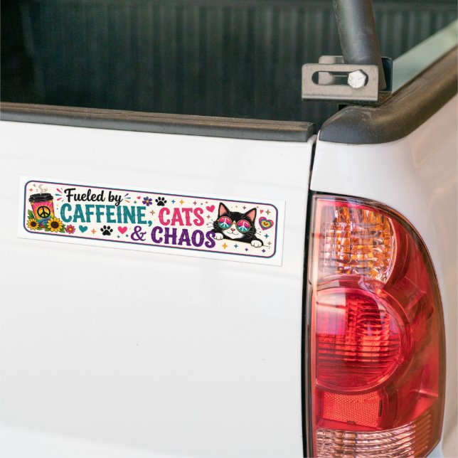 Funny Cat Lover Bumper Sticker   (On Truck)