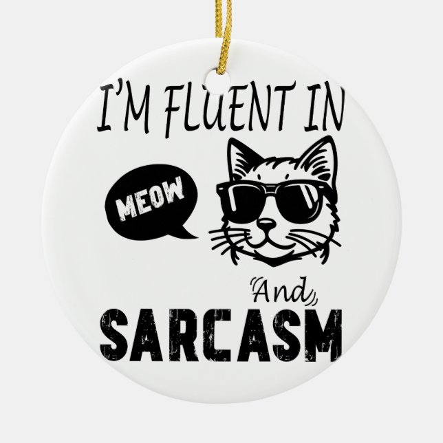 funny Cat lover gift Cat memorial ornament (Front)