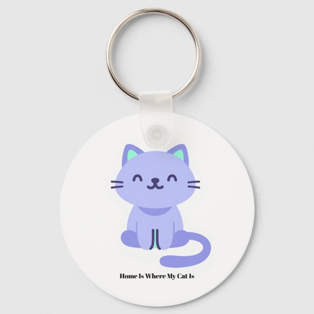 Funny Cat Lover Keychain – Cute Gift (Front)