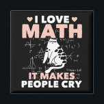Funny Cat Lover Mathematics Humor Maths Nerd Magnet<br><div class="desc">Cat Math and School Teacher Jokes. Funny Cat Lover Mathematics Humor Maths Nerd.</div>