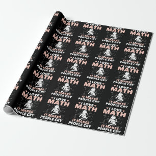 Funny Cat Lover Mathematics Humour Maths Nerd Wrapping Paper