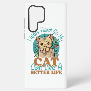 Funny Cat Lover Quote Cute Kitten Graphic Samsung Galaxy Case