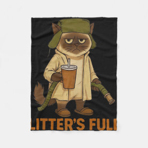 Funny Cat Lovers Christmas Litter’s Full Xmas Prem Fleece Blanket