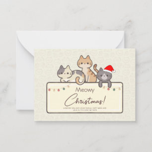 Funny Cat Lovers Holidays Personalised Christmas  Card