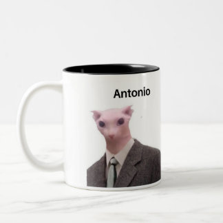 funny cat meme antonio mug design