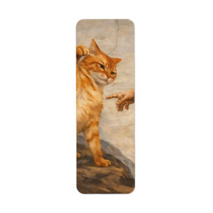 Funny Cat Meme Art Creation of Adam with Cat Sarca