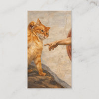 Funny Cat Meme Art Creation of Adam with Cat Sarca