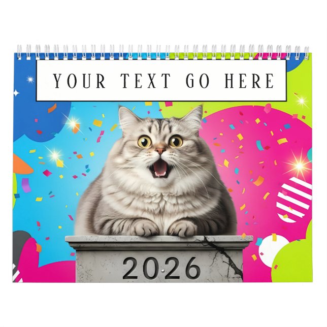 Funny Cat Meme Calendar 2026 (Cover)
