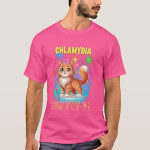 Funny Cat Meme Chlamydia Survivor Humour For Men a T-Shirt