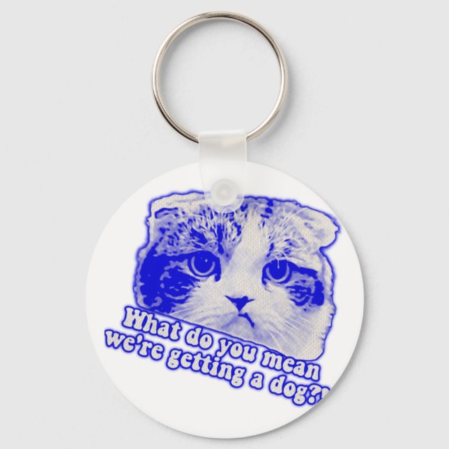 Funny cat meme for cat lovers and cat owners key ring (Front)