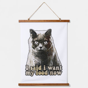 Funny cat meme for cat lovers and kitten owners  hanging tapestry