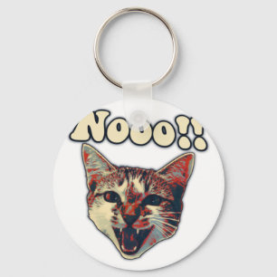 Funny cat meme for cat persons and cat owners key ring
