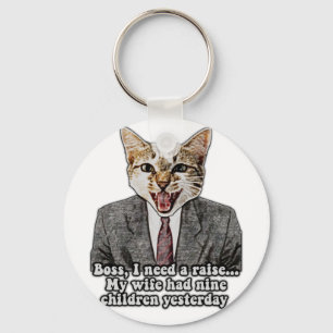 Funny cat meme for kitten persons and cat owners key ring