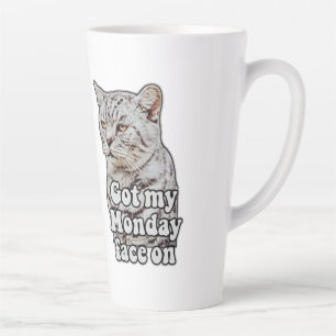 Funny cat meme for kitty lovers and cat lovers latte mug