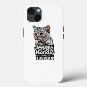 Funny cat meme for kitty owners and cat lovers iPhone 13 case