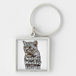 Funny cat meme for kitty owners and cat lovers key ring