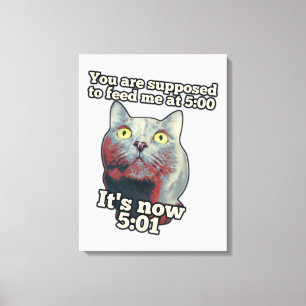 Funny cat meme for kitty persons and cat lovers canvas print