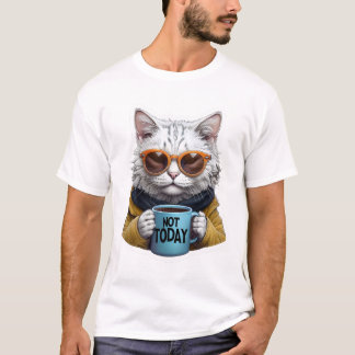 Funny Cat Meme – Not Today Human Coffee Lover Tee. T-Shirt