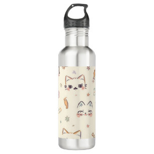 Funny Cat Meow Cartoon Pattern 710 Ml Water Bottle