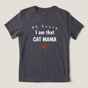 Funny Cat Mom Cat Lover Gift Tri-Blend Shirt
