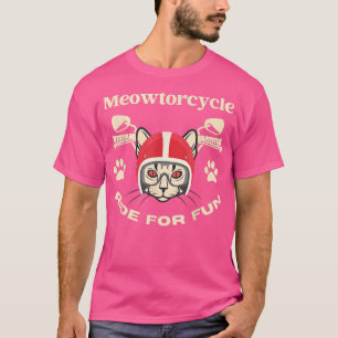 Funny Cat Motorcycle Racer Vintage Graphic for cat T-Shirt