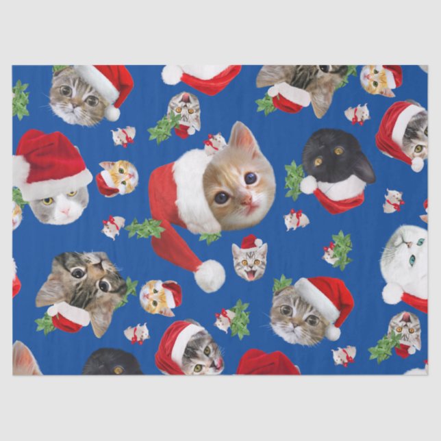 Funny cat mouse and catnip christmas tissue tissue paper (Front)