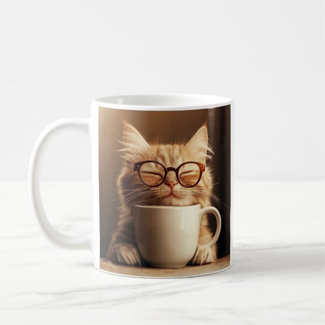 Funny Cat Mug - Coffee Time (Left)
