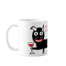 Funny Cat Mug for the Cat Lover Who Loves Wine Too
