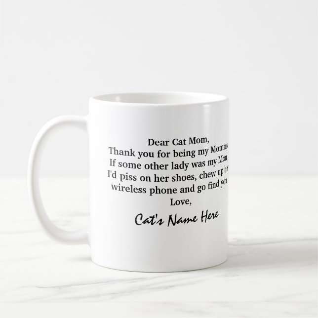 Funny Cat Mum gift from Cat mugs (Left)