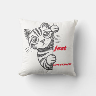 Funny Cat Mum Gift | Jest Typography Design | Play Cushion
