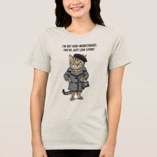 Funny Cat Mum T-Shirt Tri-Blend Shirt