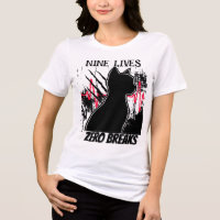 Funny Cat "Nine Lives Zero Breaks" Med Humour Nurs