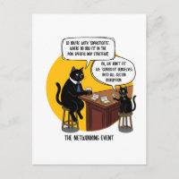 Funny Cat Office Humour Networking Event Meme Gift