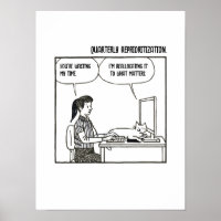 Funny Cat Office Work Humour Corporate Cartoon