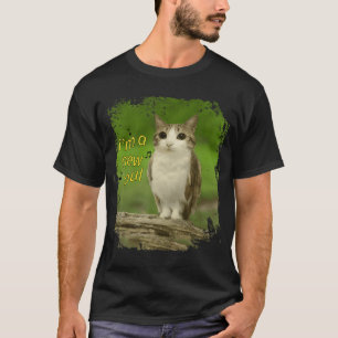 Funny Cat Owl Unhinged Brainrot Internet Meme Meow T-Shirt