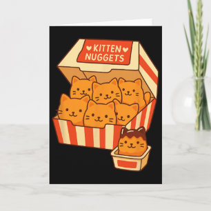 Funny Cat Owner Tee Kitten Nuggets Food Chicken Nu Card